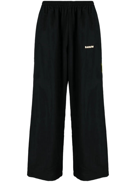 Embroidered-Logo Motif-Zip Track Pants