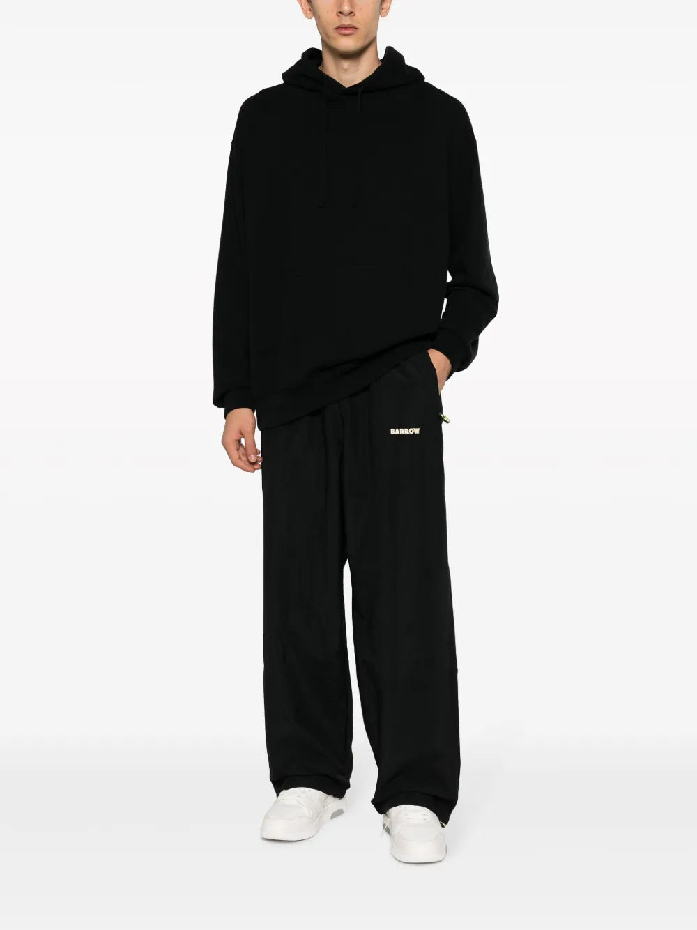 Embroidered-Logo Motif-Zip Track Pants