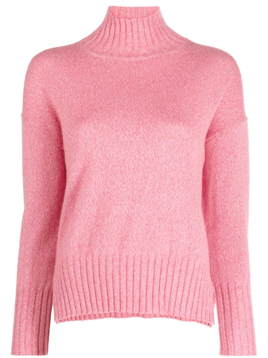 High-Neck Side-Slits Jumper