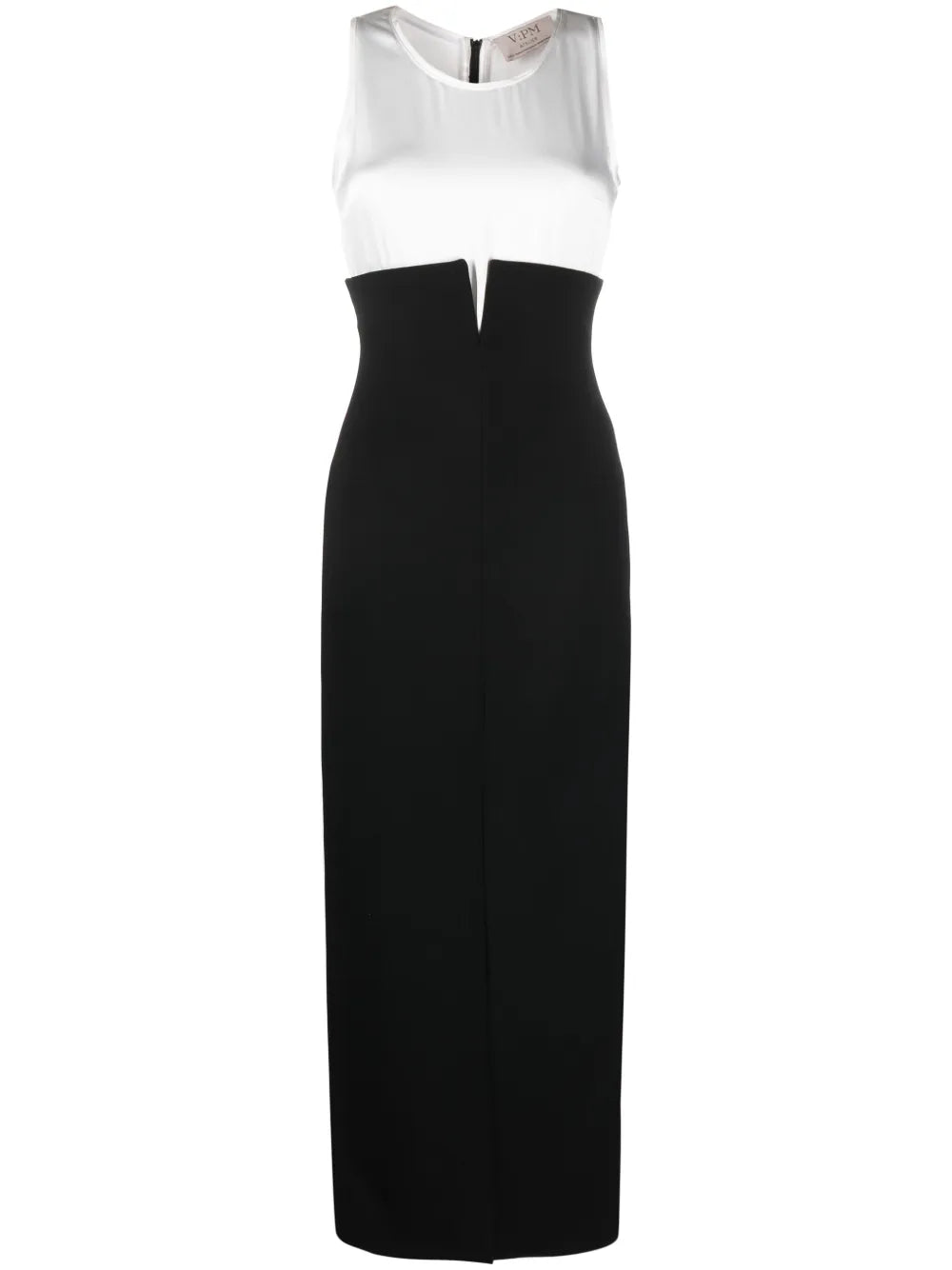 Aria Two-Tone Crepe Maxi Dress