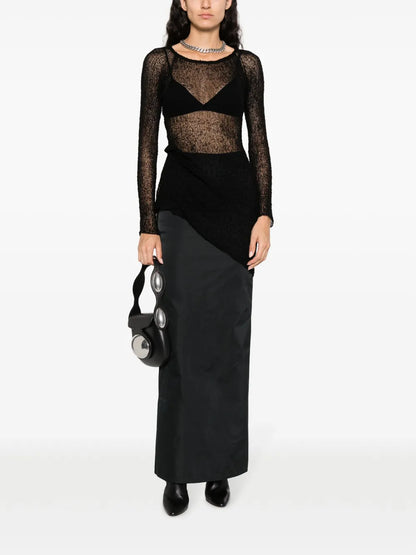 Wool-Blend Maxi Skirt