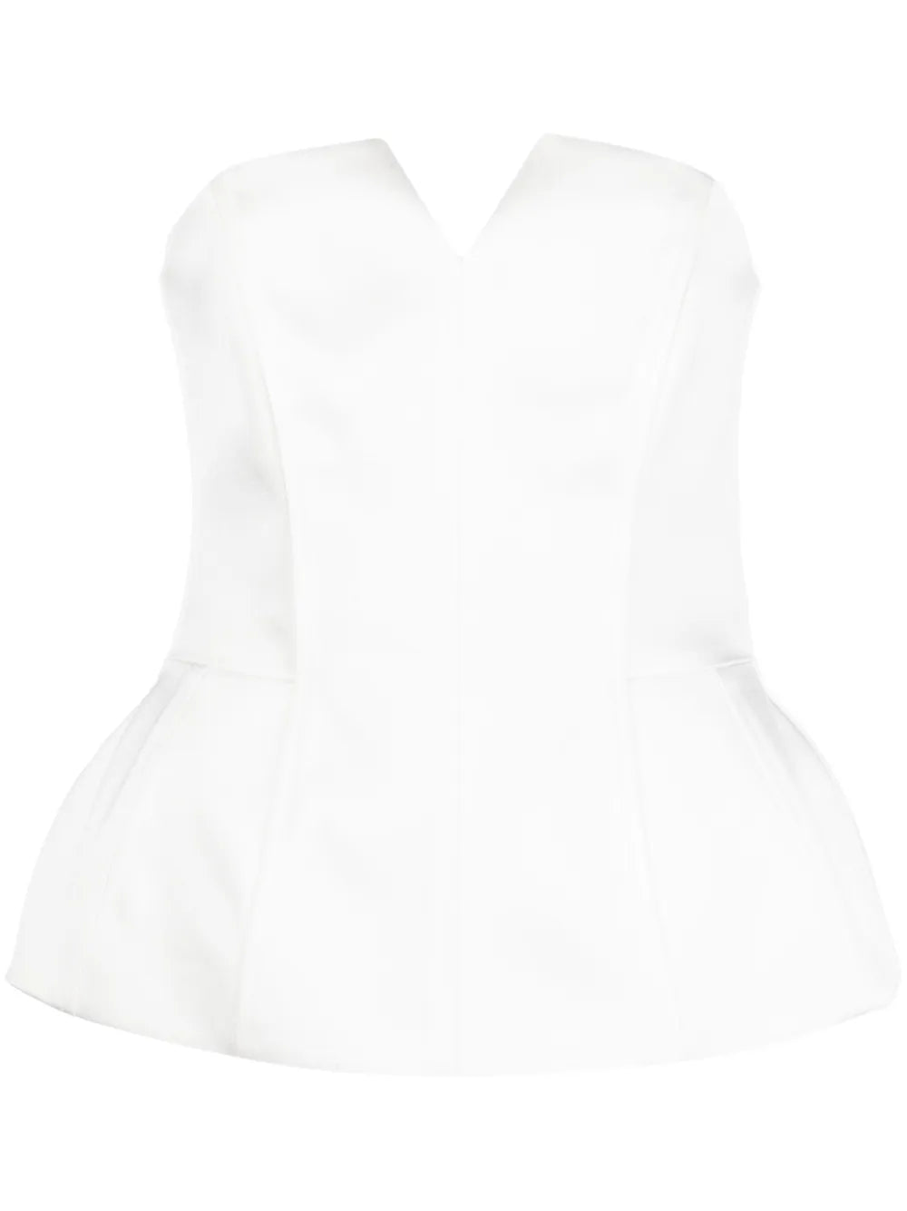 Lumi Peplum-Hem Satin Top