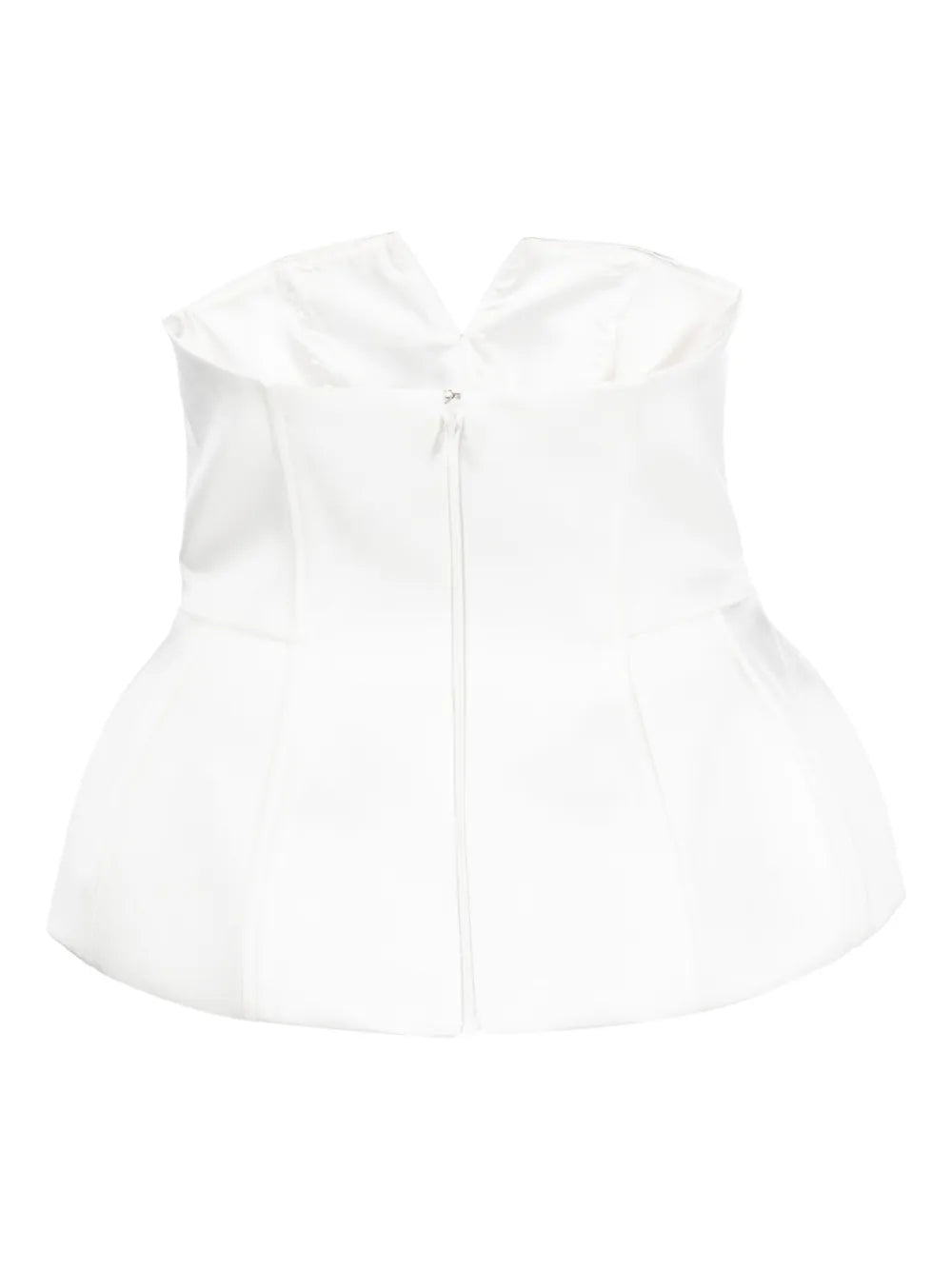 Lumi Peplum-Hem Satin Top