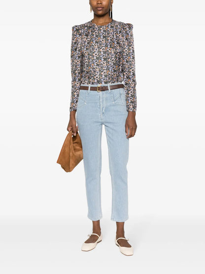 Lensy Floral-Print Blouse