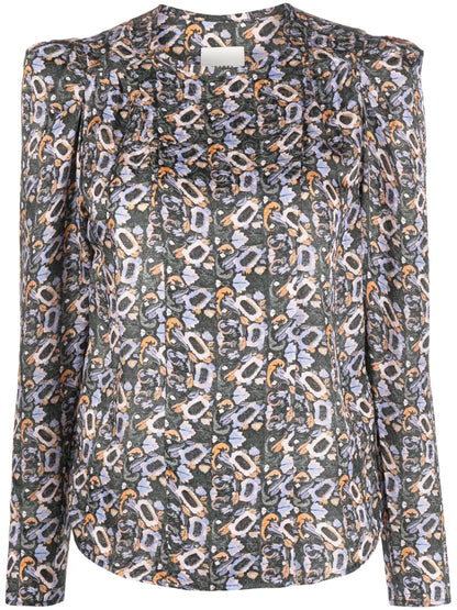 Lensy Floral-Print Blouse