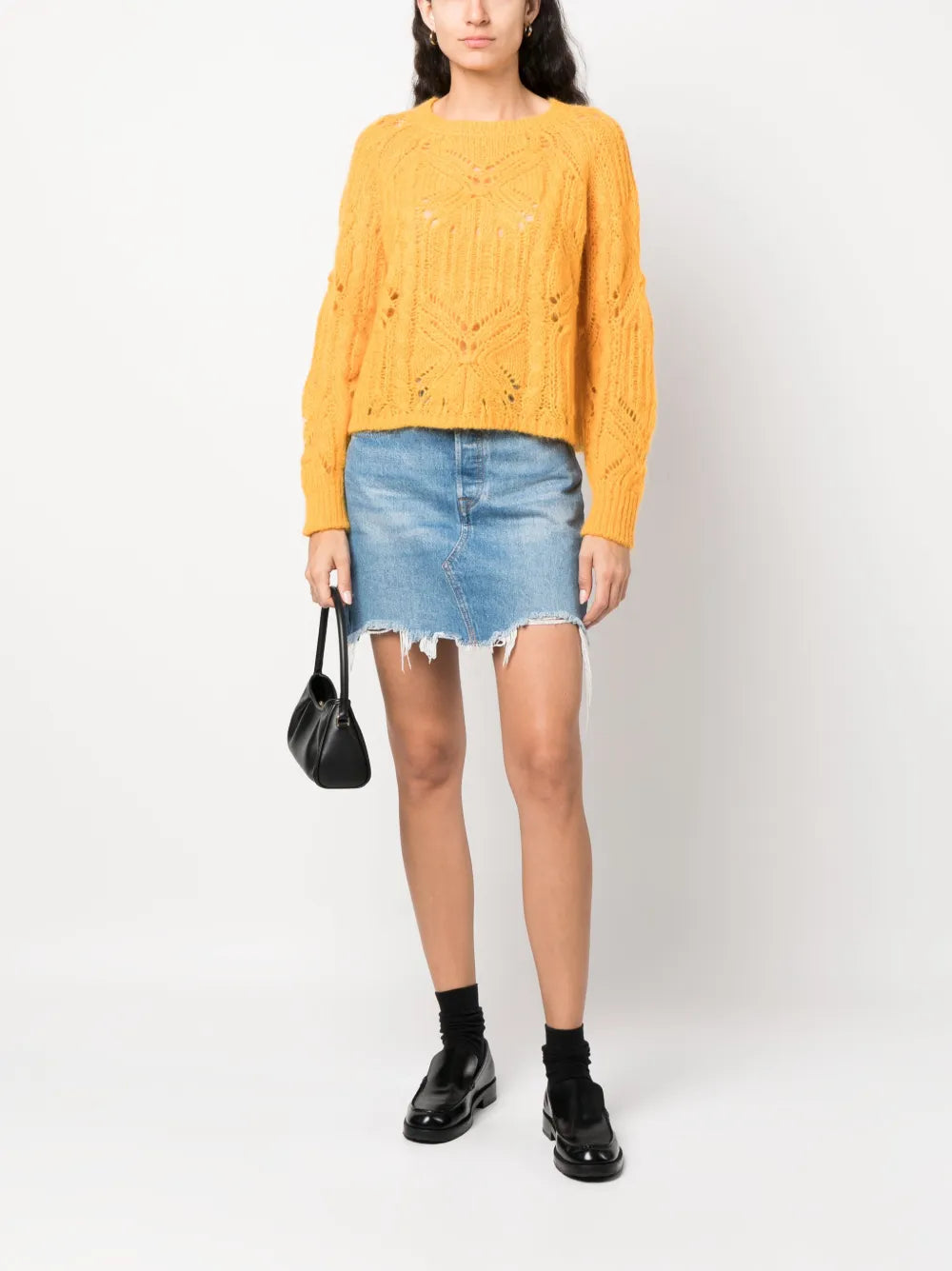 Open Cable-Knit Long-Sleeve Jumper