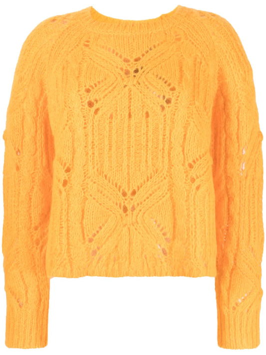 Open Cable-Knit Long-Sleeve Jumper