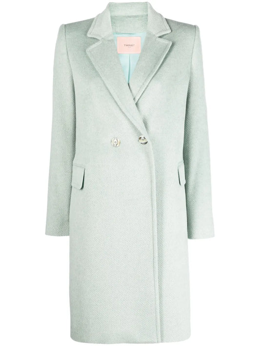 Double-Breasted Midi Coat