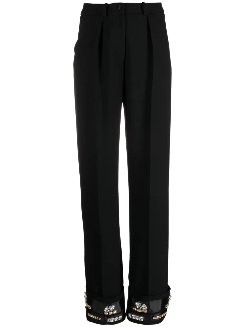 Cosmo Crystal-Embellished Straight-Leg Trousers