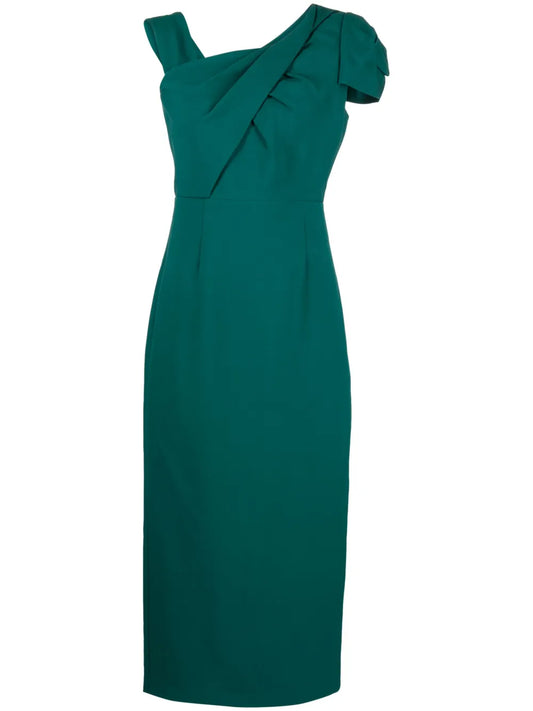 Asymmetric Sleeveless Midi Dress