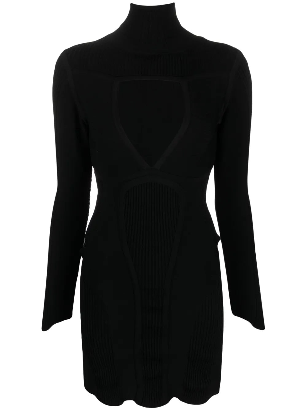 Roll-Neck Cut-Out Minidress