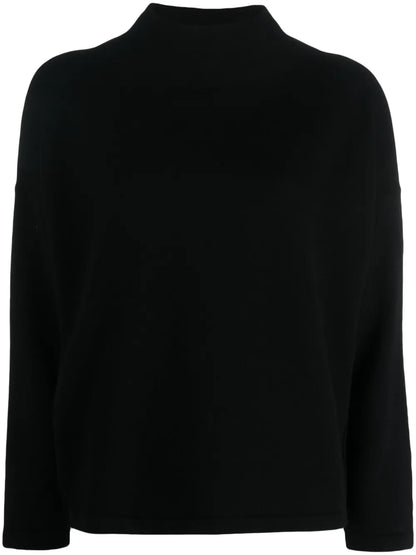 Mock-Neck Fine-Knit Jumper