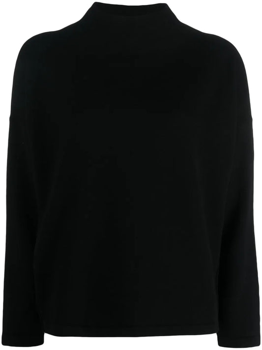 Mock-Neck Fine-Knit Jumper