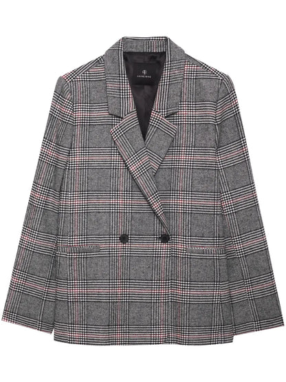 Madeleine Plaid Wool Blazer