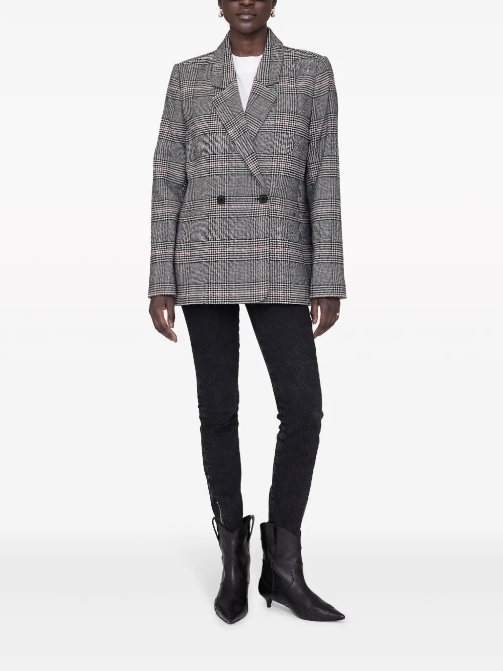 Madeleine Plaid Wool Blazer