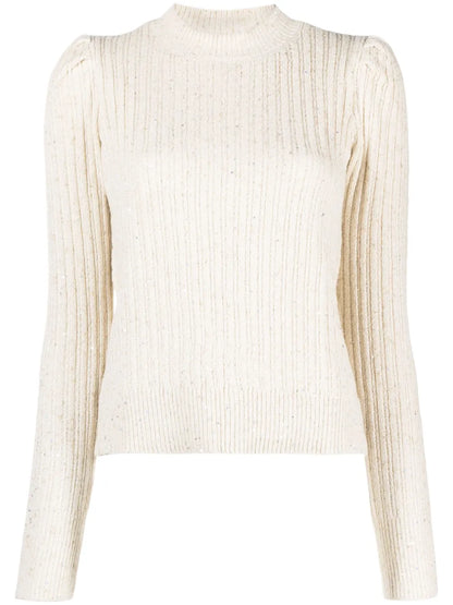 Mock-Neck Ribbed-Knit Top