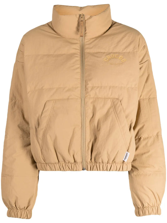 Logo-Patch Quilted Padded Jacket