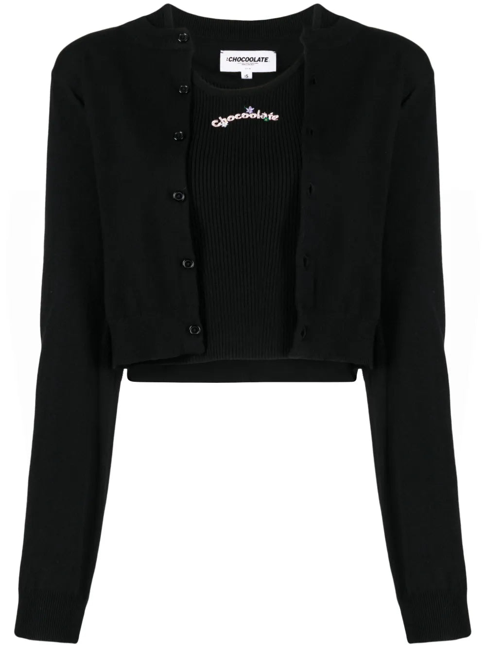 Logo-Patch Knitted Cardigan (Set Of Two)