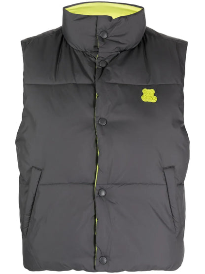 Logo-Appliqué Padded Cropped Gilet