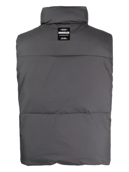 Logo-Appliqué Padded Cropped Gilet