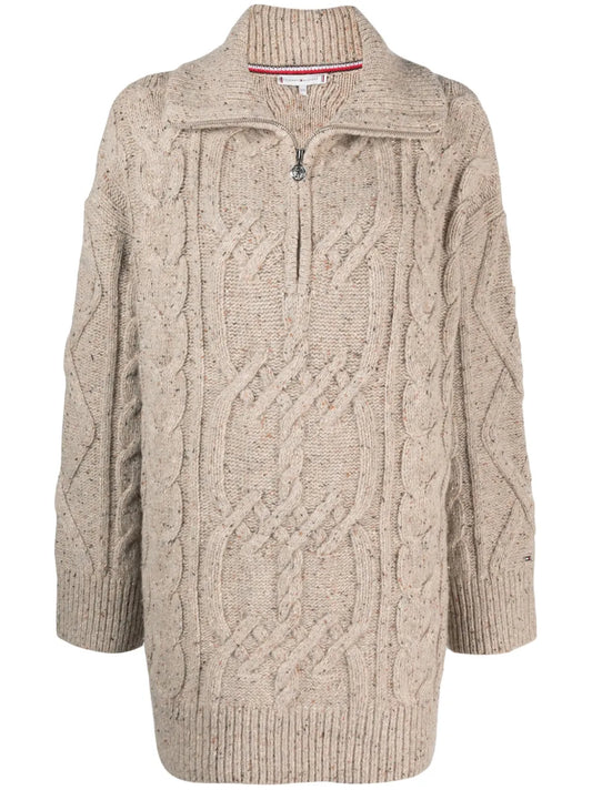 Chunky Cable-Knit Wool Blend Jumper
