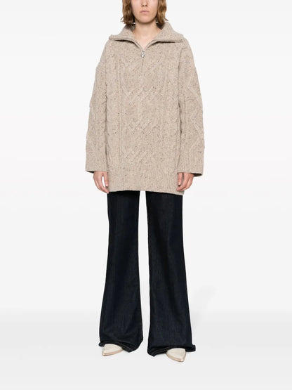 Chunky Cable-Knit Wool Blend Jumper