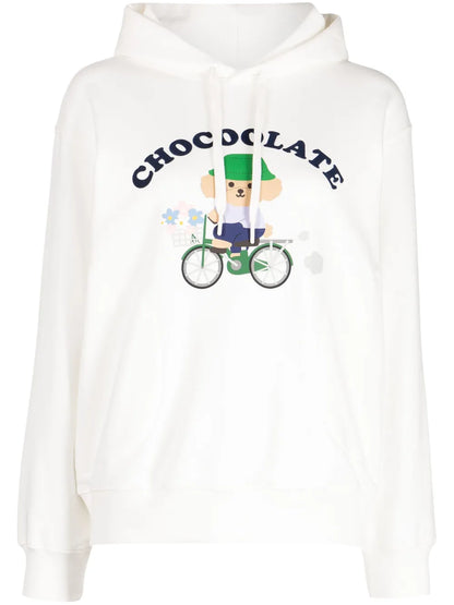 Graphic-Print Drawstring Hoodie