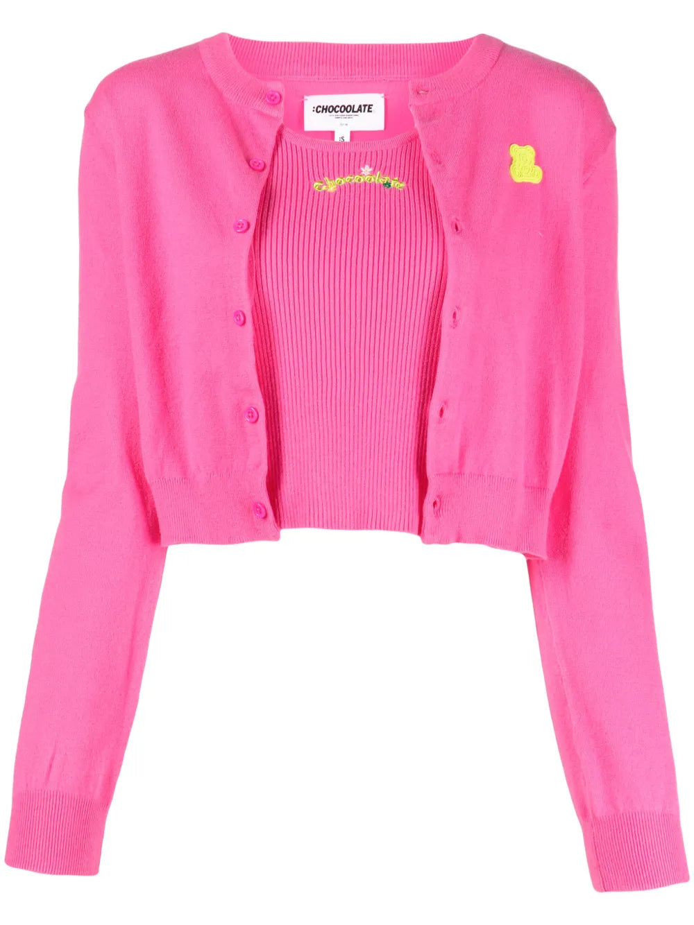 Logo-Patch Knitted Cardigan (Set Of Two)