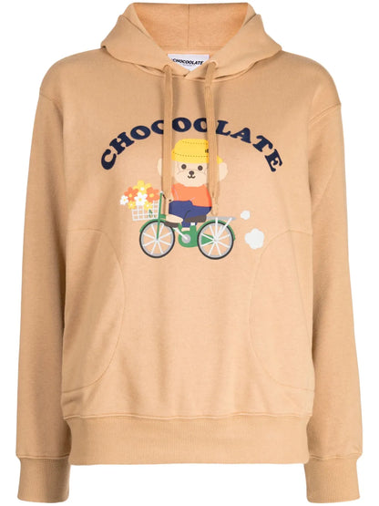 Logo-Print Long-Sleeve Hoodie