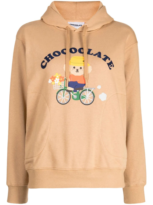 Logo-Print Long-Sleeve Hoodie