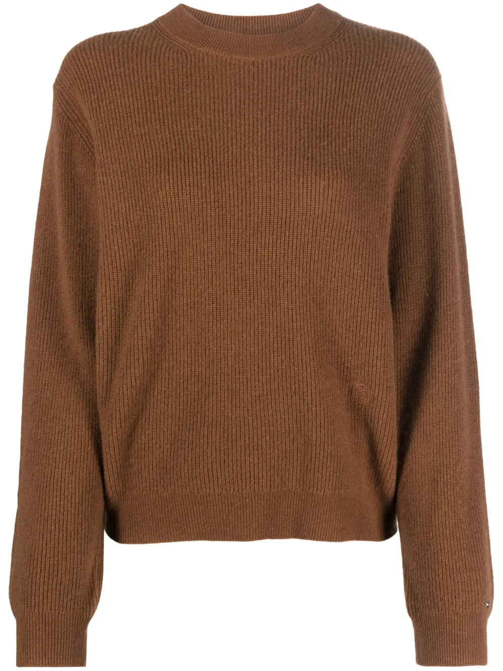 Logo-Embroidered Ribbed Jumper