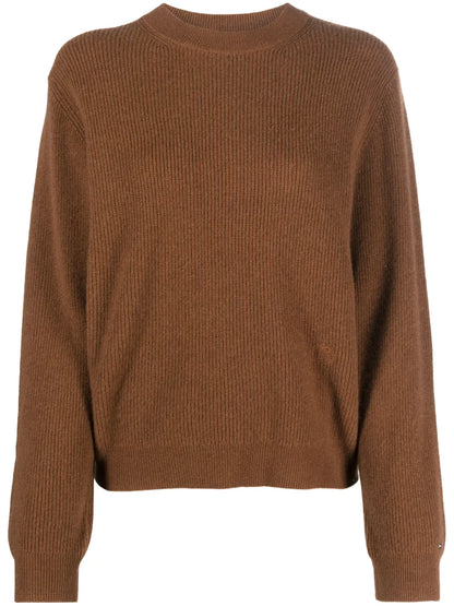 Logo-Embroidered Ribbed Jumper