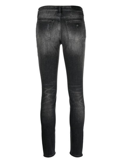Logo-Patch Skinny Jeans