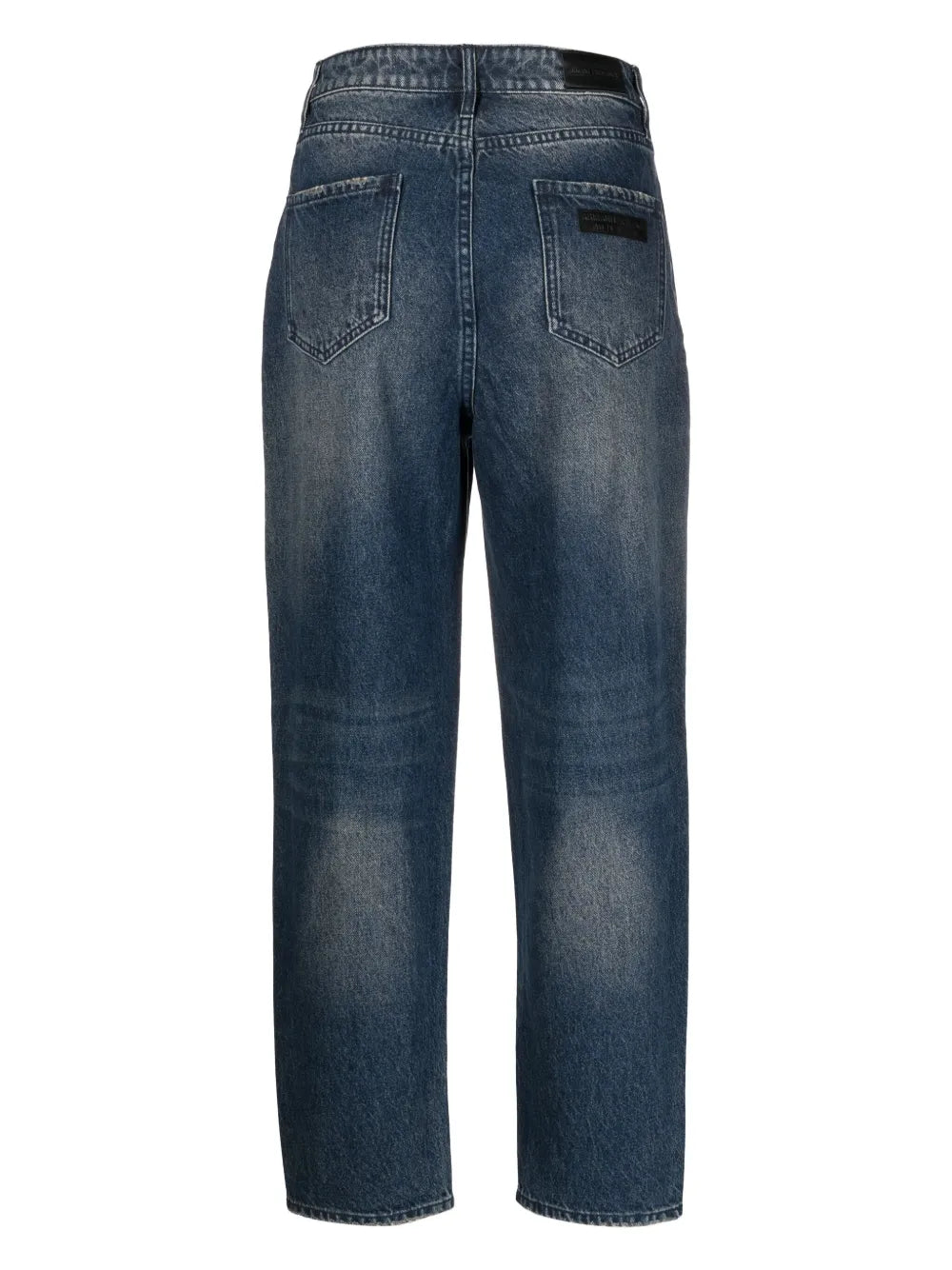 Distressed-Effect Straight-Leg Jeans