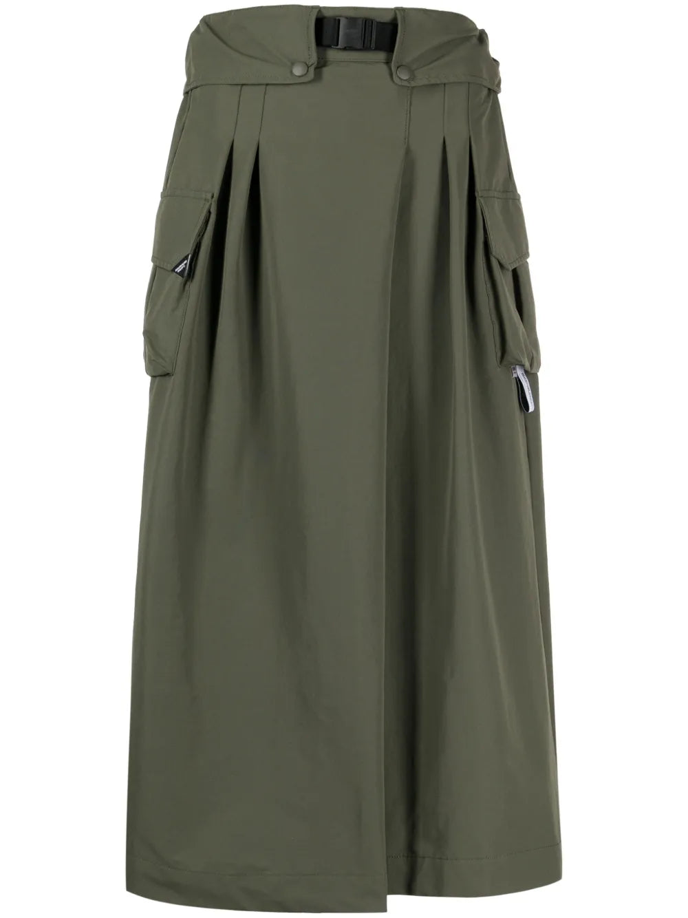 Overlapping Wide-Leg Trousers