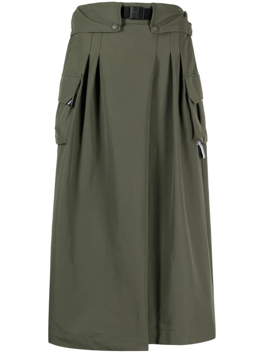 Overlapping Wide-Leg Trousers
