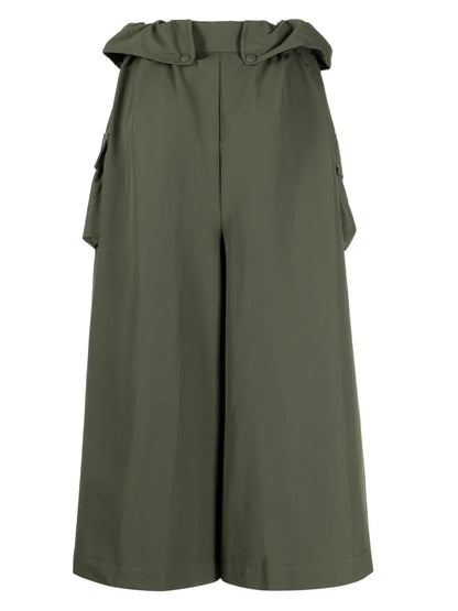 Overlapping Wide-Leg Trousers