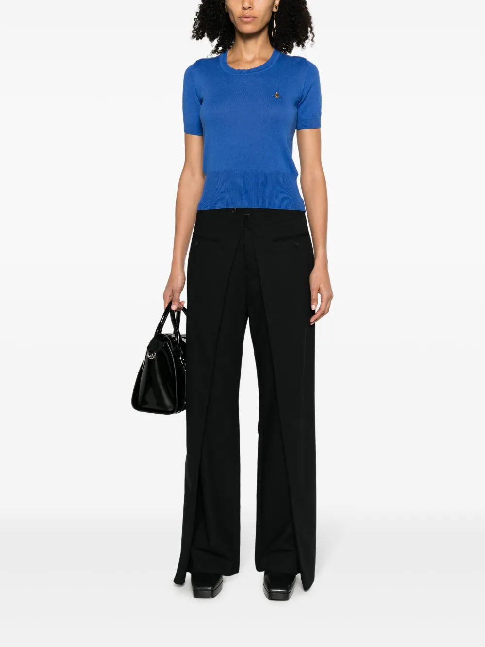 Orb-Embroidered Fine-Knit Top