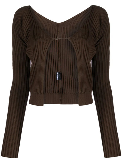 Ribbed-Knit Cardigan