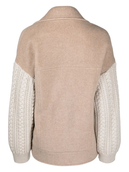 Contrast-Sleeve Jacket