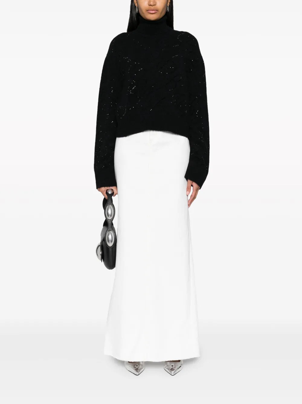 Crystal-Embellished Knitted Jumper