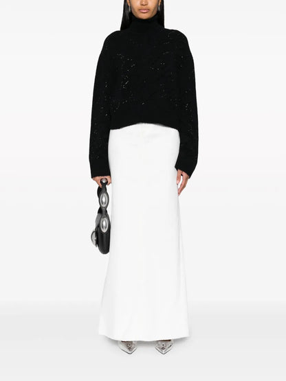 Crystal-Embellished Knitted Jumper