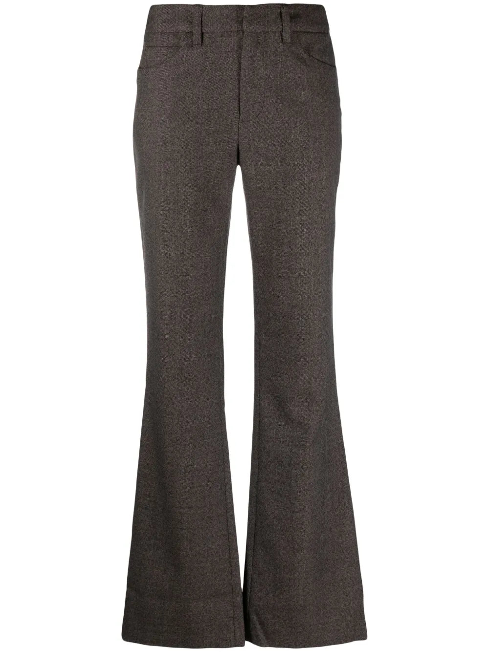 Tailored Flared Wool Trousers