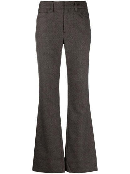 Tailored Flared Wool Trousers