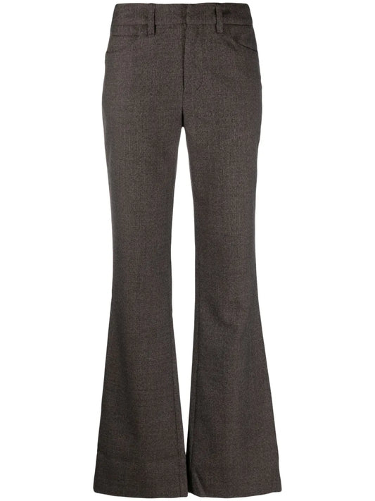 Tailored Flared Wool Trousers