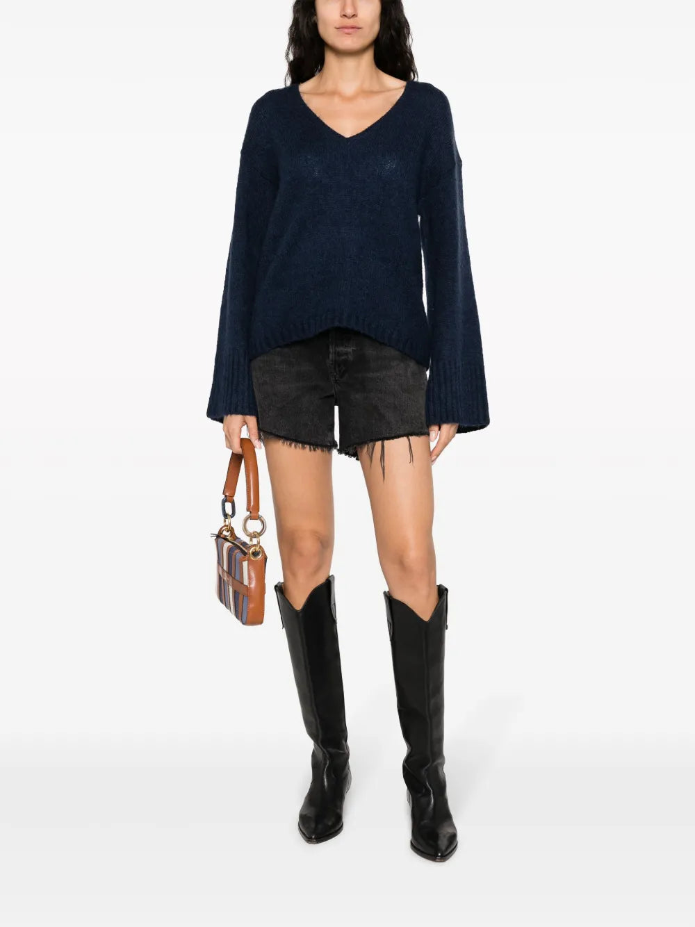 V-Neck Drop-Shoulder Jumper