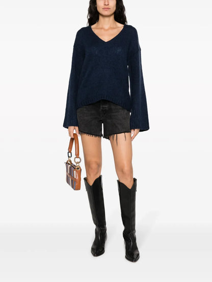 V-Neck Drop-Shoulder Jumper