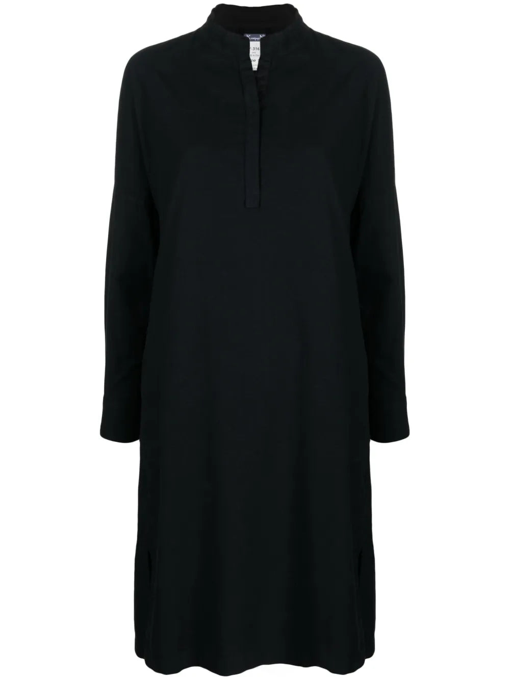Long-Sleeve Stretch-Cotton Shirtdress