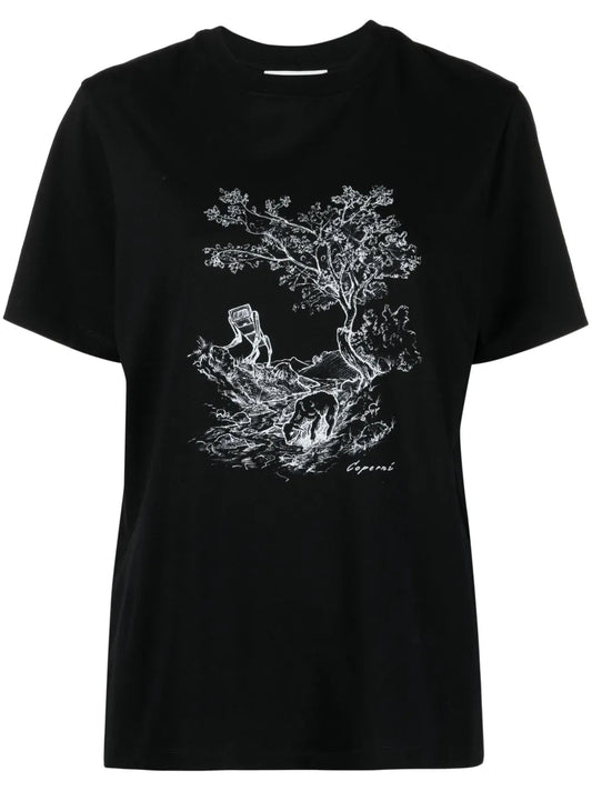 Illustration-Print Cotton T-Shirt