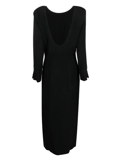 Open-Back Long-Sleeve Dress